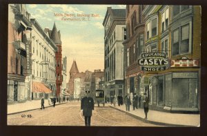 Pawtucket, Rhode Island/RI Postcard, Main Street Looking East