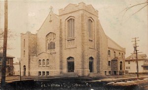 RPPC ST. MATHEWS LUTHERAN CHURCH PENNSYLVANIA REAL PHOTO POSTCARD (c. 1910)