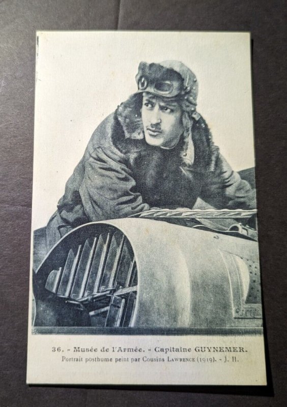 Mint France Aviation Portrait Postcard Army Museum Captain Guynemer