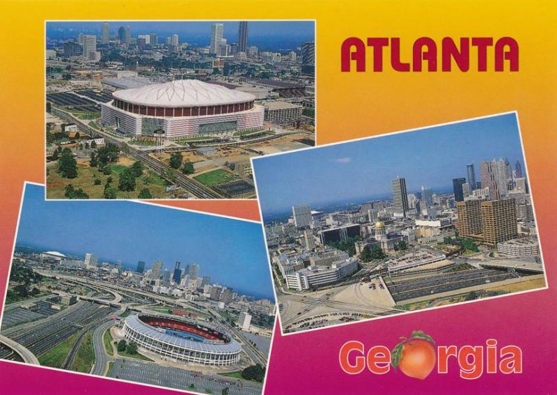 Multiview of Atlanta GA, Georgia - Fulton County Baseball Stadium - Georgia Dome