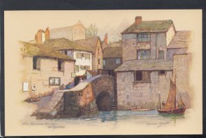 Cornwall Postcard - The Roman Bridge, Polperro - Artist Anne Croft   RS19475