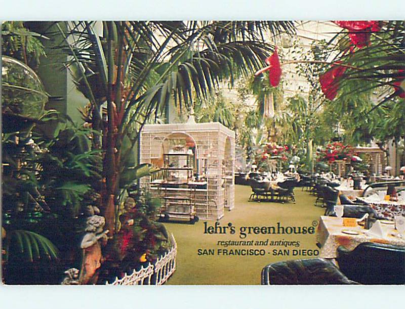 1980's LEHR'S GREENHOUSE RESTAURANT San Francisco CA Postcard j6109-12