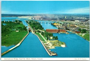 Postcard - International Bridge - Sault Ste. Marie, Ontario, Canada