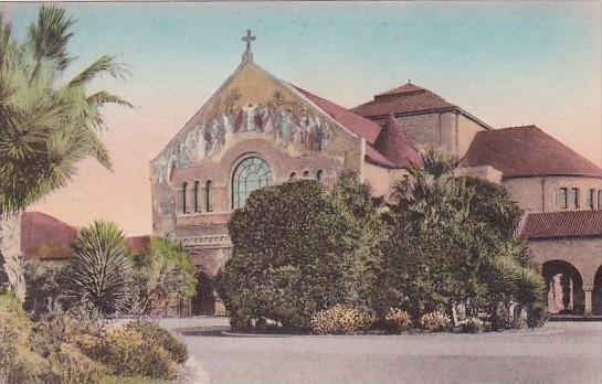 California Memorial Church Stanford University Handcolored Albertype