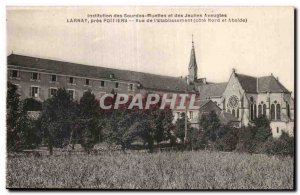 Old Postcard institution dumb deaf and blind young Larnay near Poitiers