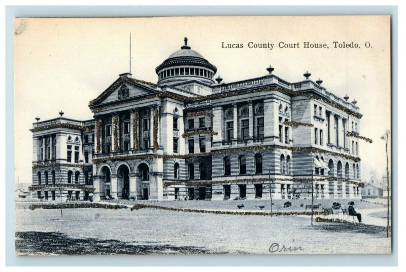 c. 1910 Court House Lucas County Toledo Mica, OH. Postcard P15 