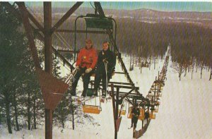 America Postcard - Double Chair Lift at Caberfae Near Cadillac - Michigan TZ9945