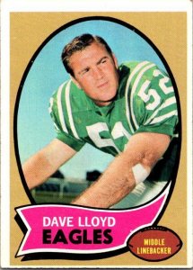 1970 Topps Football Card Dave Lloyd Philadelphia Eagles sk21536