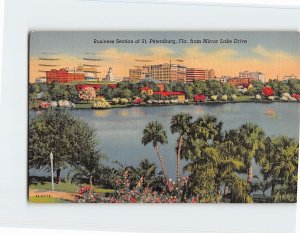 Postcard Business Section of St. Petersburg, Florida