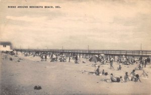 Rehoboth Beach Delaware Beach Scene Vintage Postcard AA75052