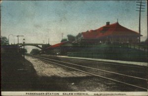 Salem VA RR Train Station Depot c1905 Postcard