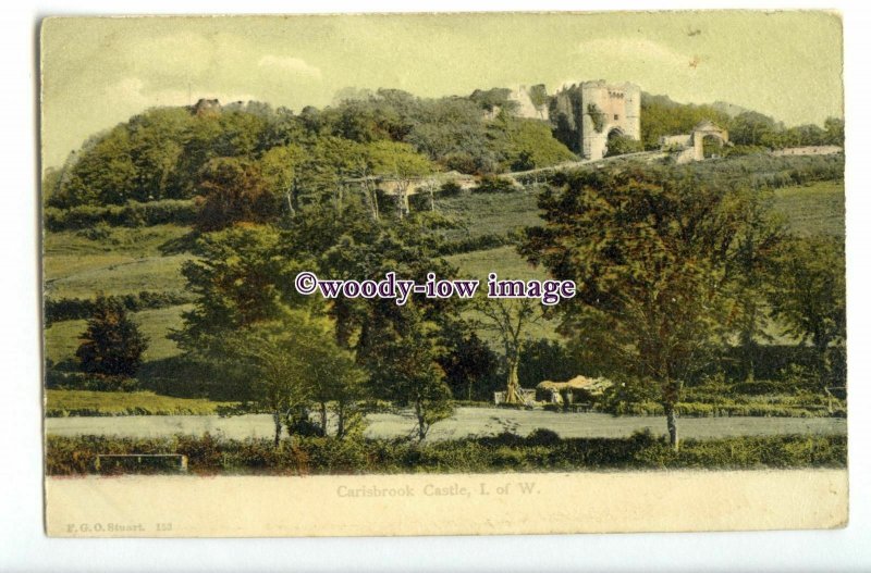 h1750 - Isle of Wight - Looking over to Carisbrooke Castle - FGO Stuart Postcard