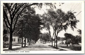 East Main Street Ayer Massachusetts MA Street View Residential Houses Postcard