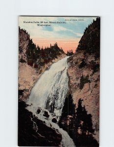 Postcard Sluiskin Falls, Mount Rainier, Washington