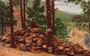 Vintage Postcard 1913 Helen Hunt's Grave Landmark Cheyenne Mountain Colorado CO