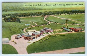 LOCKPORT-JOLIET, Illinois IL ~Campus LEWIS COLLEGE Science & Technology Postcard