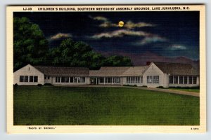 Childrens Building Methodist Lake Junaluska North Carolina Linen Postcard Unused