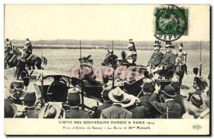 Old Postcard Visit The Danish Sovereigns In Paris jack weapons Satory The Que...