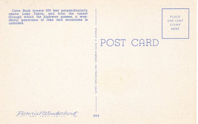 PC6734 VIEW FROM CAVE ROCK, LAKE TAHOE