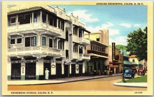 Avenida Arosemena Colon Republic Of Panama Street View & Building Postcard