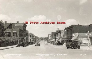 KS, Marysville, Kansas, RPPC, Broadway, Business Section, LL Cook Photo No D-71