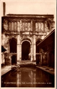 St. Winefride's Well and plunge Bath Hollywell Wales Vintage RPPC