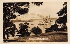 RPPC Harbour Bridge, Sydney, New South Wales, Australia 1941 Vintage Postcard