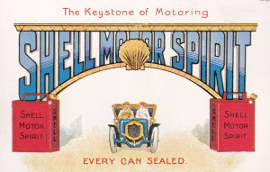 Shell Keystone Of Motoring Petrol Vintage Advertising Postcard