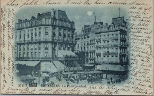 Belgium Brussels Bruxelles Le Point Central Vintage Postcard C097