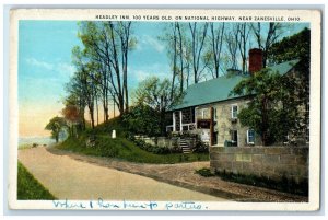 c1920 Headley Inn 100 Years Old National Highway Road Zanesville Ohio Postcard