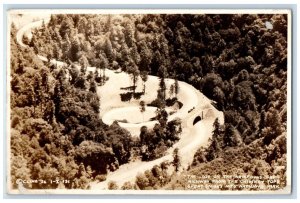 c1925 Cline Newfound Gap Highway Loop Chimney Tops Smoky Mts RPPC Photo Postcard 