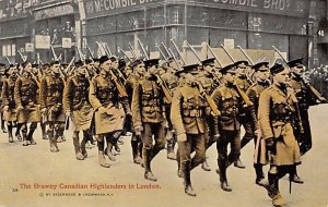 The Brawny Canadian Highlanders in London World War 4 Unused 