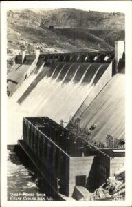 Grand Coulee Dam WA Power House Ellis Real Photo Postcard