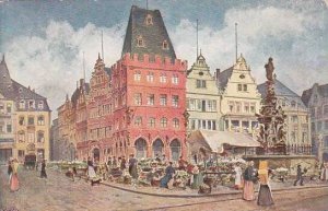 Germany Trier Marktplatz mit dem Roten Haus