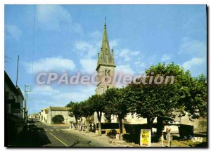 Modern Postcard Les Mathes La Rue Principale And I'Eglise