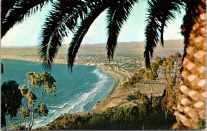 Southern California Coastline Palos Verde Beaches Ocean Waves Chrome Postcard 
