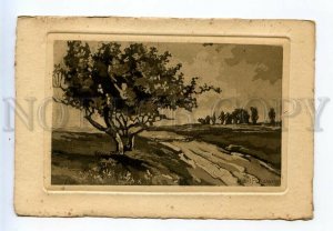 521745 MARYUS Tree on Road Loneliness Engraving Vintage postcard