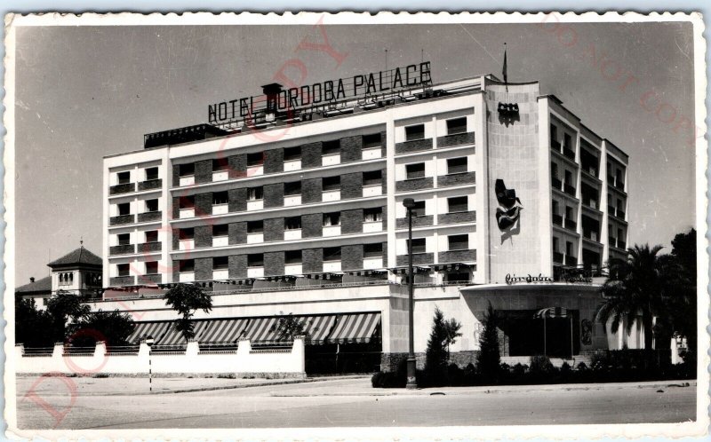 c1960s Cordoba, Spain Hotel Palace RPPC Sharp Real Photo Serrano Espana Vtg A150