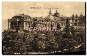 Old Postcard Monte Carlo View of & # 39ensemble Casino