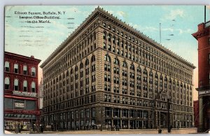 C1910 Postcard Ellicott Square Buffalo NY Largest Office Building In The World