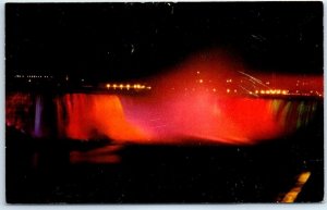 Postcard - Illuminated Niagara Falls, Canada
