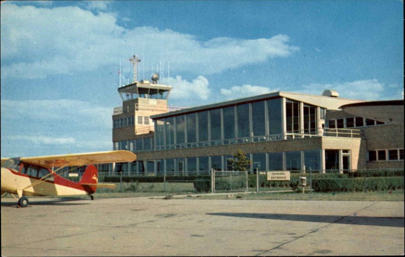 South Bend Indiana IN Airport St Joseph County Airport c1960s Postcard