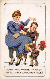 br106704 artist Fred Spurgin smaller on me than a 200 pound check comic humour