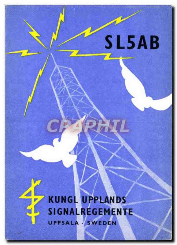 Old Postcard Telegraphie SL5AB Kungl Upplands Signalregemente Uppsala Sweden