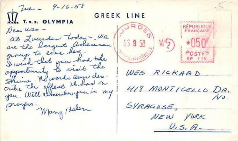 T.S.S. Olympia, Greek Line