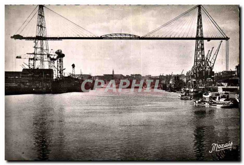 Postcard Old Port and Nantes Transporter Bridge