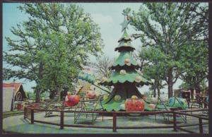 Christmas Tree Ride,Santa's Village,Dundee,IL Postcard