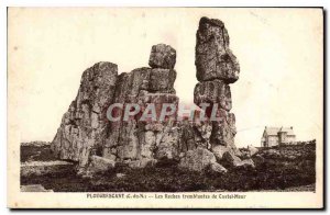 Old Postcard Plougrescant C N With trembling Rocks Castel Meur