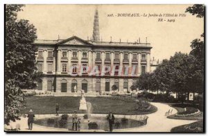 Bordeaux Old Postcard The garden of & # City 39hotel