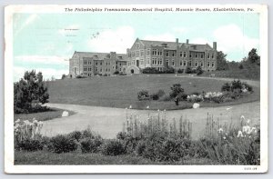 1928 Freemasons Memorial Hospital Elizabethtown Pennsylvania PA Posted Postcard